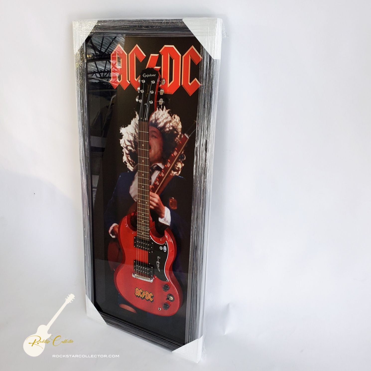 Angus Young AC/DC Signed Guitar Frame Premium Autographed Red SG Epiph ...
