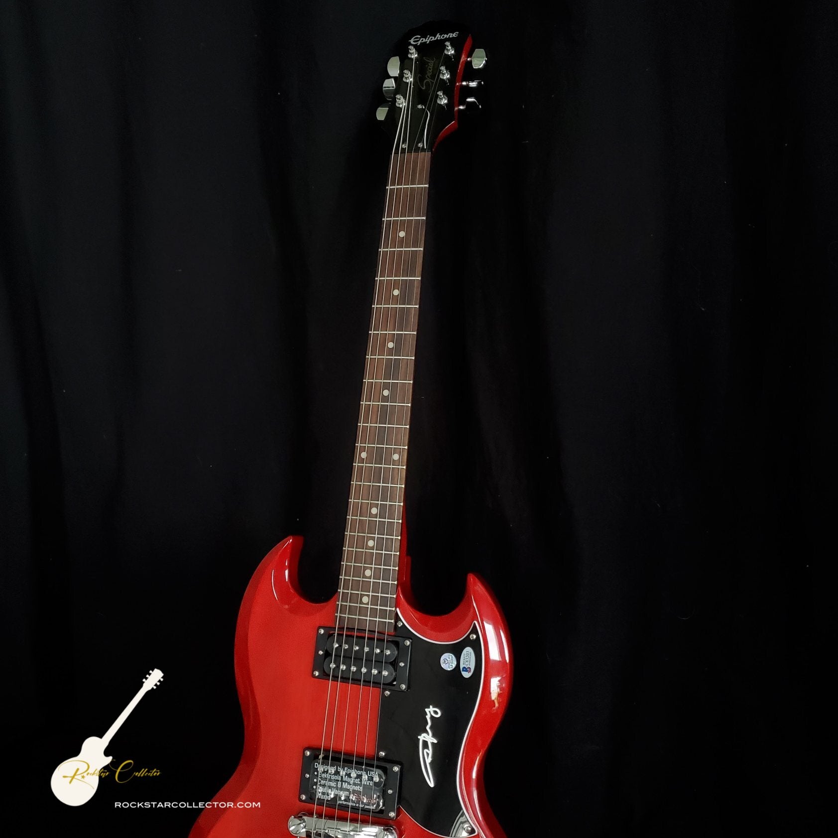 Angus Young AC/DC Signed Guitar Frame Premium Autographed Red SG Epiph ...