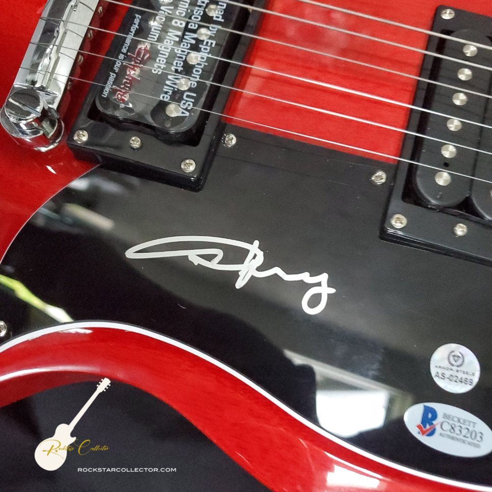 Angus Young AC/DC Signed Guitar Frame Premium Autographed Red SG Epiph ...