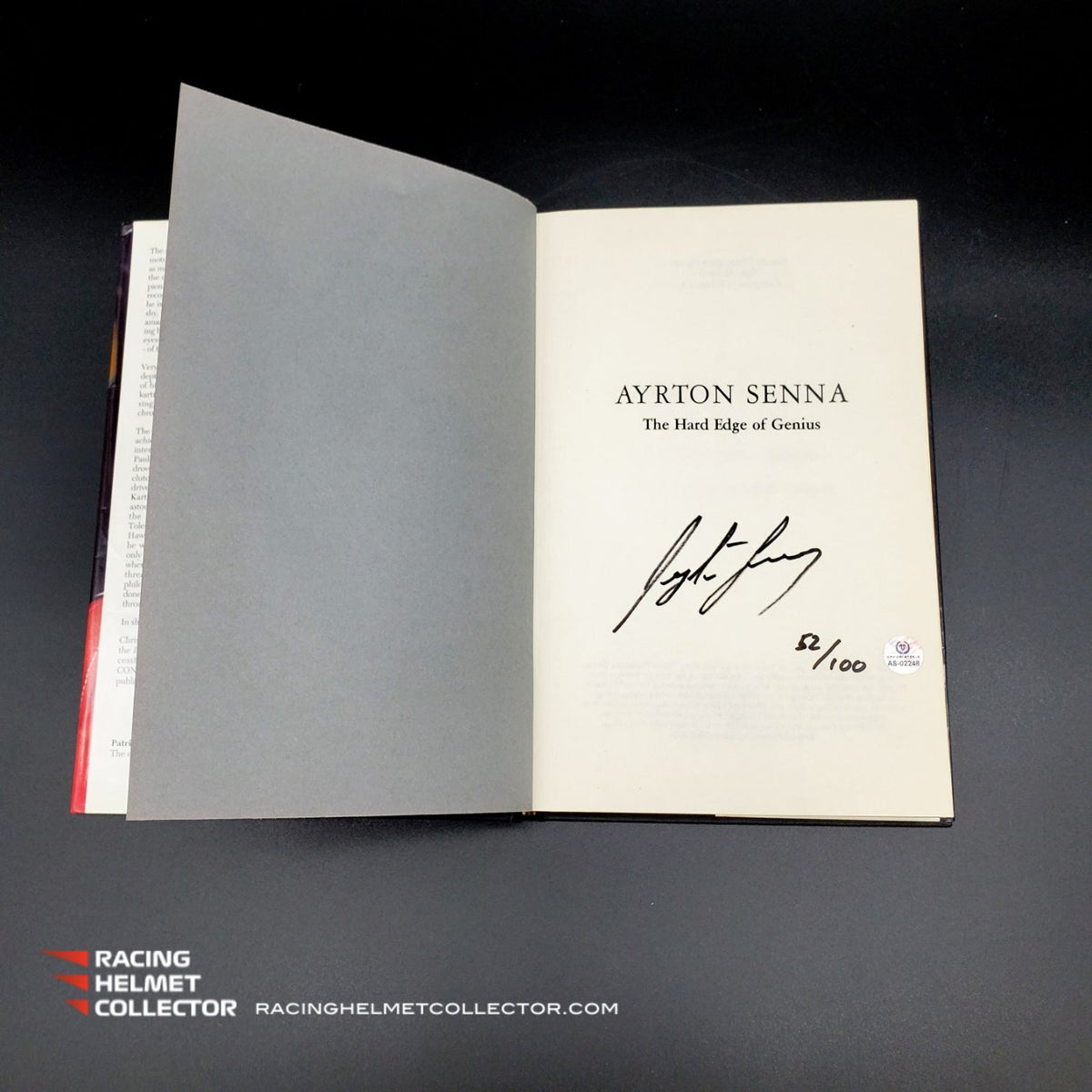 Ayrton Senna Signed Book The Hard Edge Of Genius By