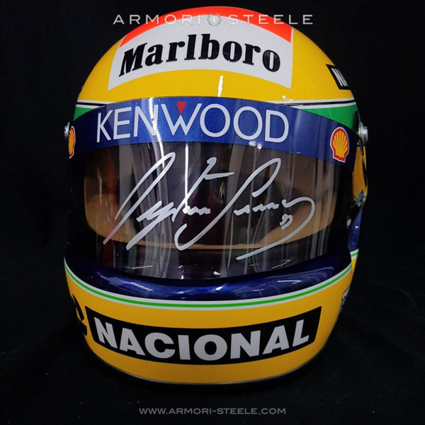 Ayrton Senna Signed Helmet 1993 Tribute Autographed Visor Full Scale 1:1 AS-00659