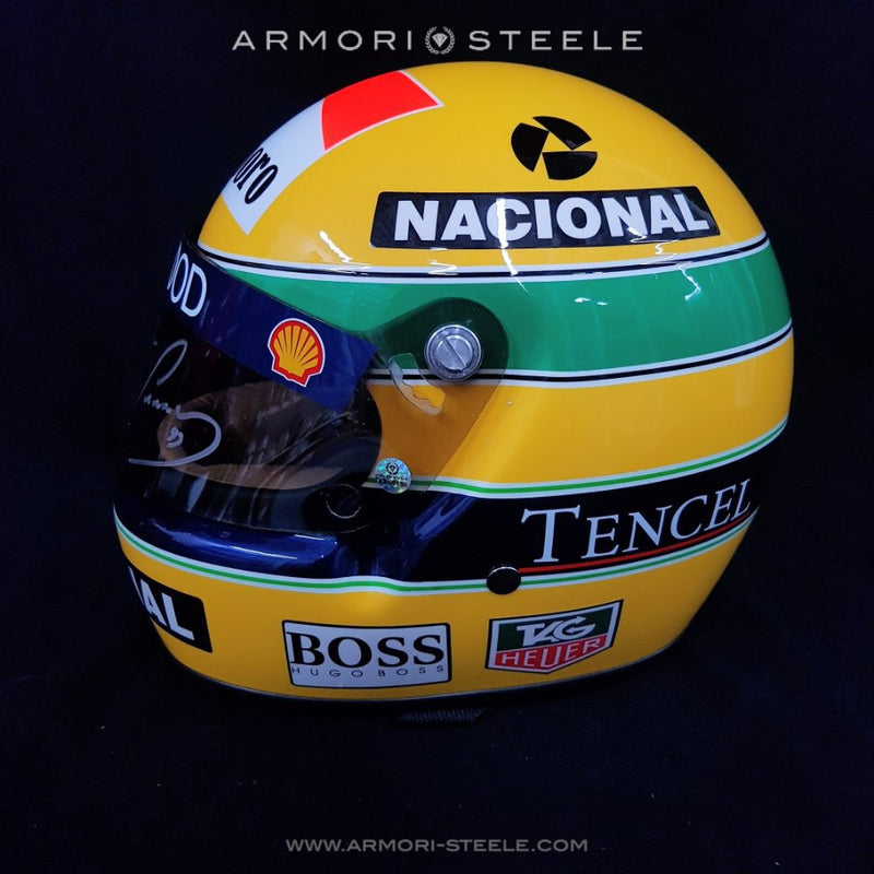 Ayrton Senna Signed Helmet 1993 Tribute Autographed Visor Full Scale 1:1 AS-00659