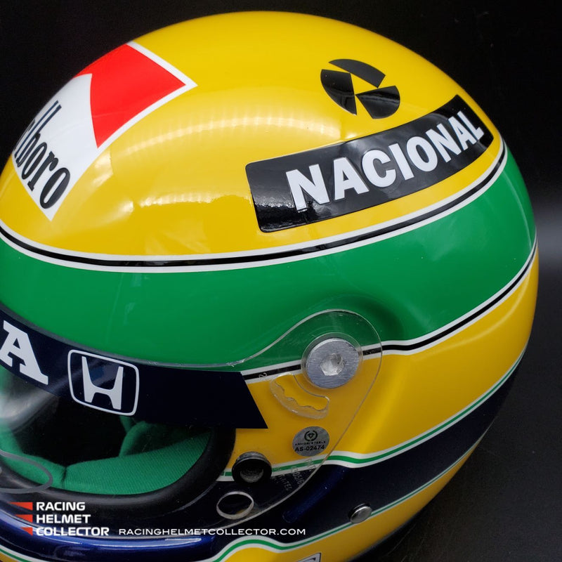 Ayrton Senna Signed Helmet Visor 1991 Final Championship Year Tribute Autographed Full Scale 1:1 AS-02474