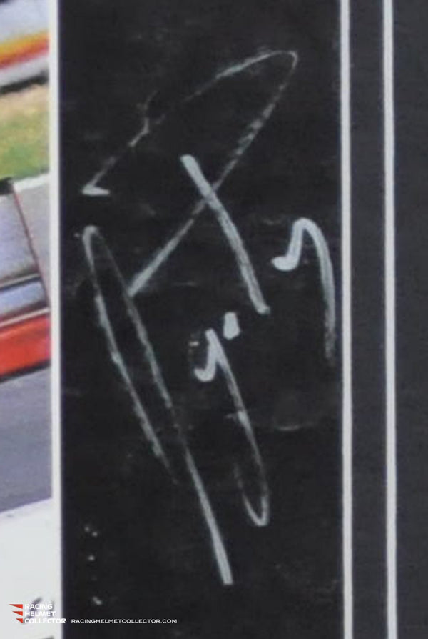 Ayrton Senna Signed Magazine Program British Grand Prix 10-12 July 1987 Fully Wood Framed AS-01011