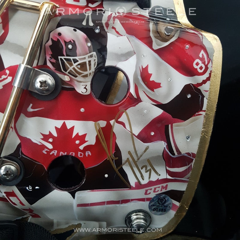 "REDNESS OF PRIDE"  GOALIE MASK SIGNED BY CAREY PRICE | PRESTIGE COLLECTION