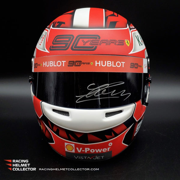 Charles Leclerc Signed Helmet Visor 2019 90th Year Display Tribute Autographed Full Scale 1:1 AS-00939