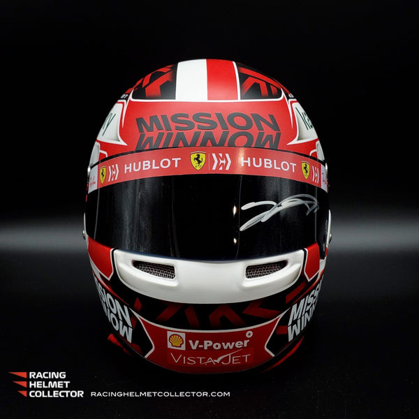 Charles Leclerc Signed Helmet Visor 2020 Mission Winnow Display Tribute Autographed Full Scale 1:1 AS-02458