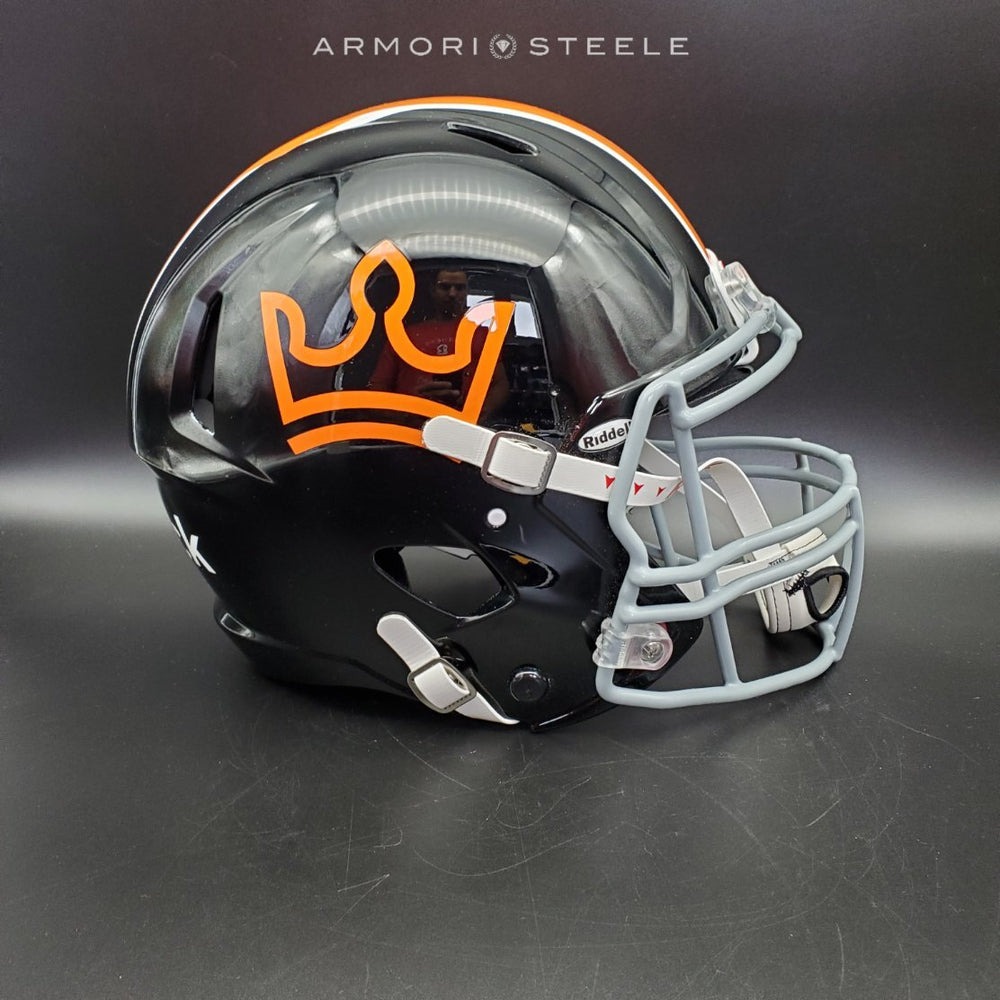 custom your own football helmets Custom Order: Red Rock Secured - Send-In Your Own Company / Team Artwo –  ARMORI STEELE