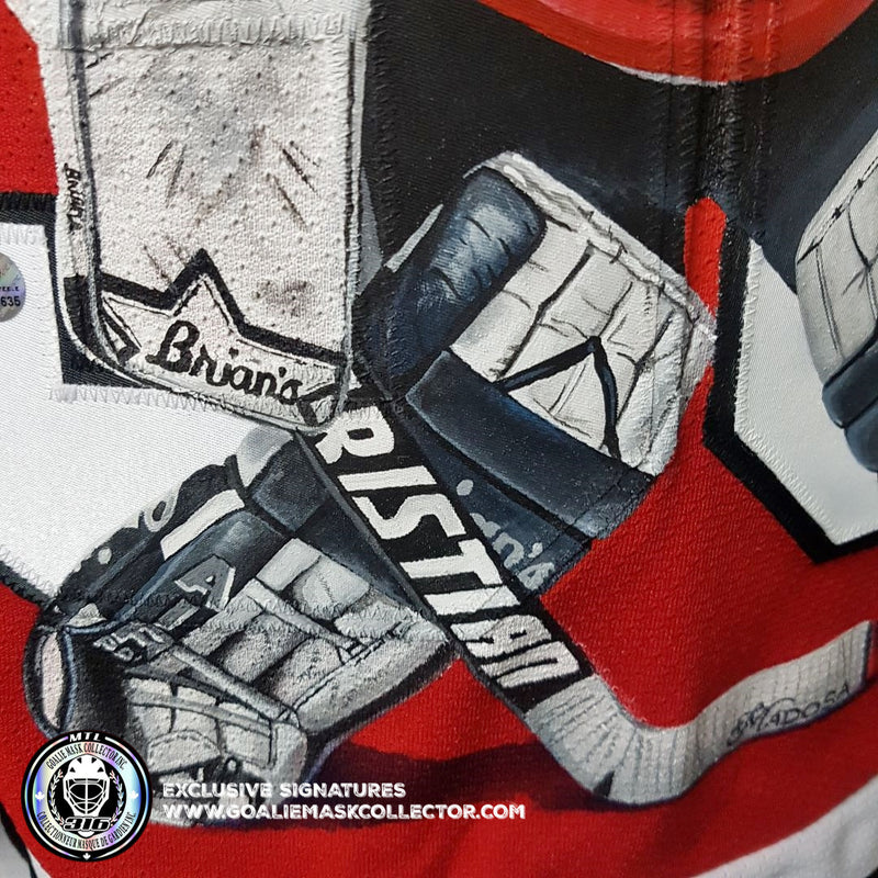 ED BELFOUR SIGNED JERSEY  ART EDITION HAND-PAINTED CHICAGO BLACKHAWKS AUTOGRAPHED