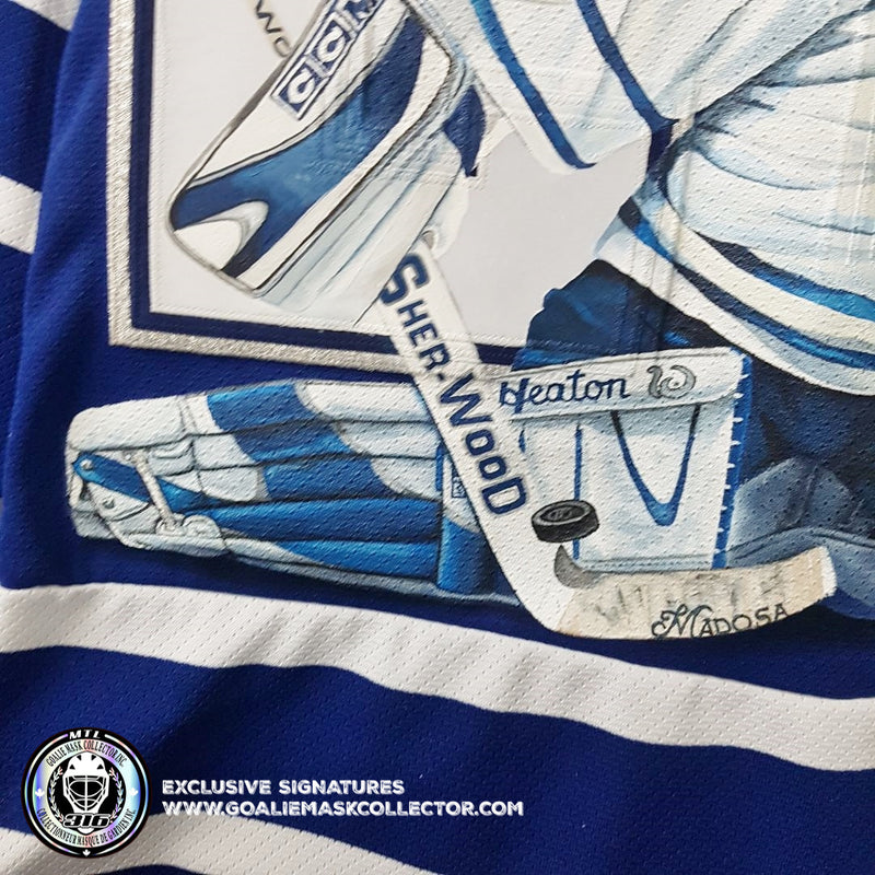 ED BELFOUR SIGNED JERSEY ART EDITION HAND-PAINTED TORONTO MAPLE LEAFS AUTOGRAPHED