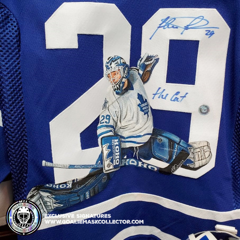 FELIX POTVIN ART EDITION SIGNED JERSEY HAND-PAINTED TORONTO MAPLE LEAFS AUTOGRAPHED