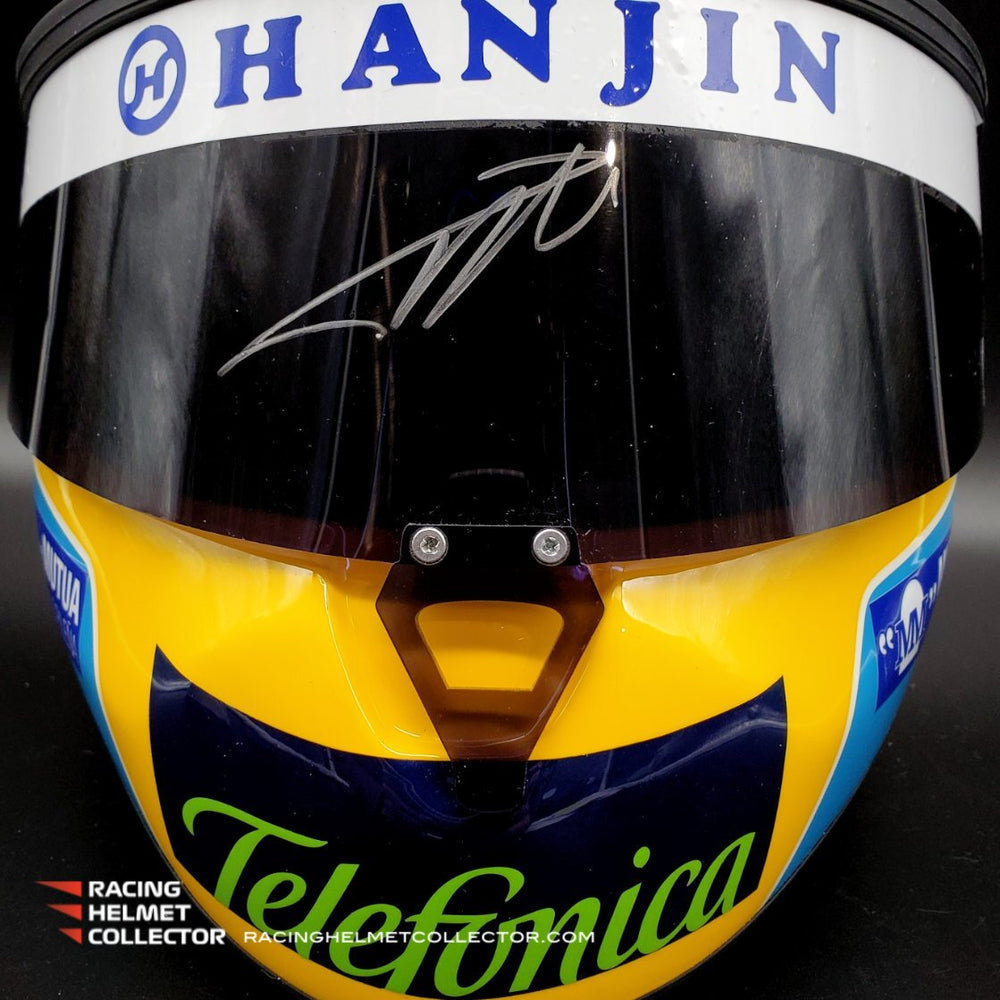 スポーツ選手 F.Alonso 2006 Renault Used Visor Signed Fernando Alonso Signed Helmet Visor 2006 Tribute Autographed