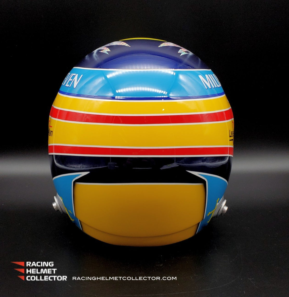 スポーツ選手 F.Alonso 2006 Renault Used Visor Signed Fernando Alonso Signed Helmet Visor 2006 Tribute Autographed