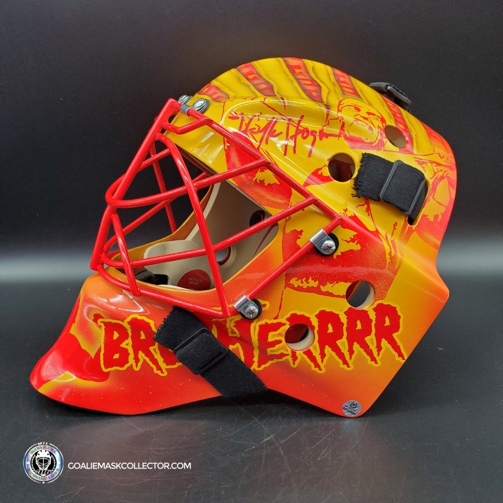 Hulk Hogan Signed Goalie Mask WWF Hulkamania Tribute Signature Edition ...
