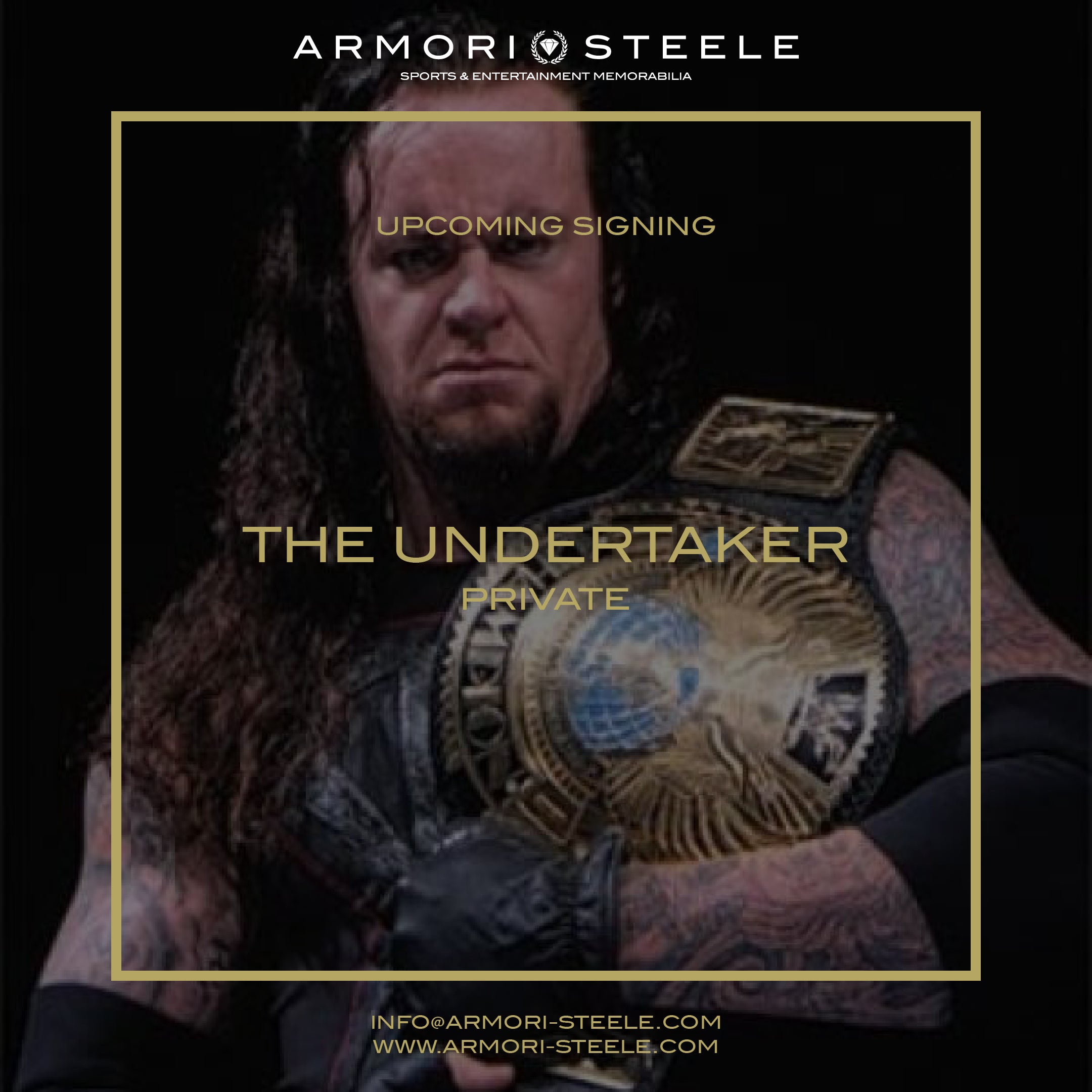 The Undertaker Signed Belt WWF Premium Replica Full Size Autographed