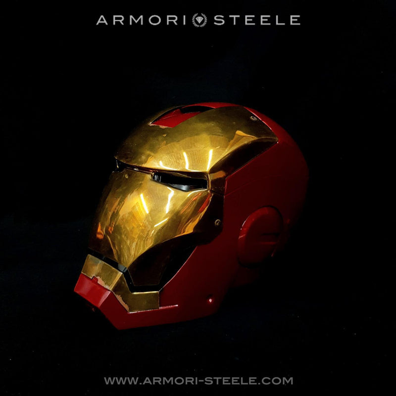 Iron Man Helmet, Metal Mark 3 Ironman Helmet, Iron Man Tony Stark Cosplay,  1/1 Scale Wearable Movie Prop Replica 