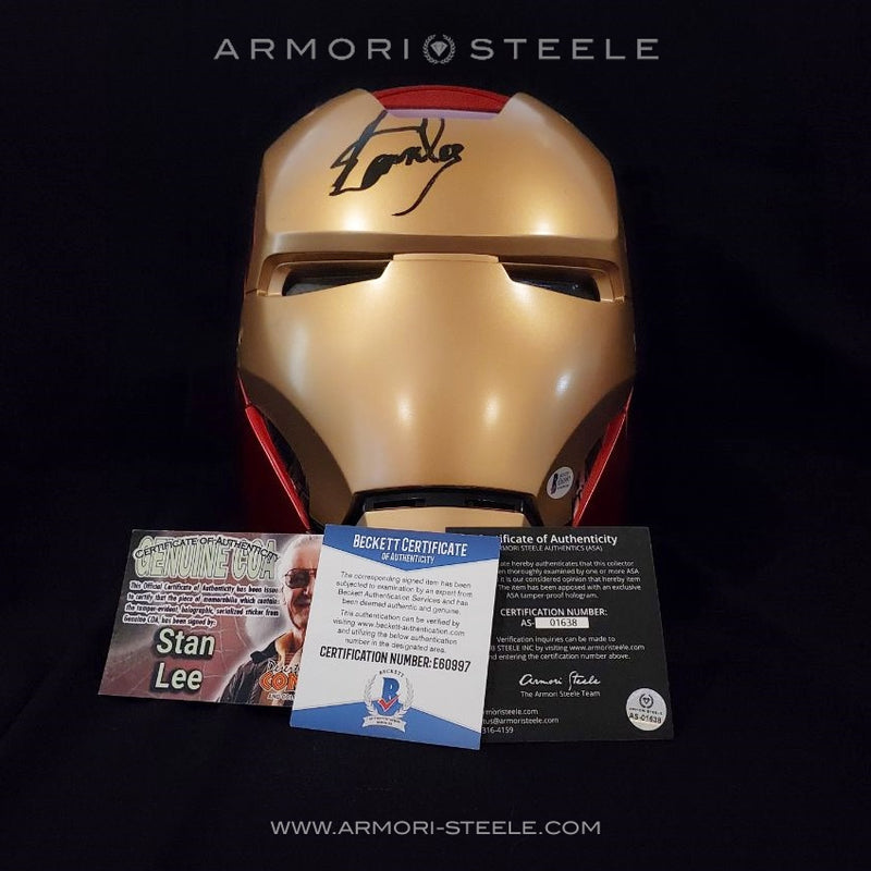 IRON MAN HELMET SIGNED BY STAN LEE STANDARD EDITION FULL SCALE 1:1 - SOLD