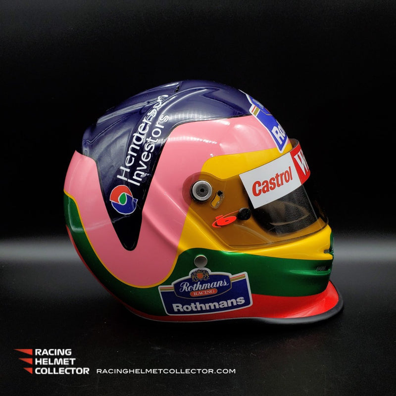 Jacques Villeneuve Signed Helmet 1997-1998 Display Tribute Track Worn Visor Mounted on Promo Helmet Autographed Full Scale 1:1 AS-00511