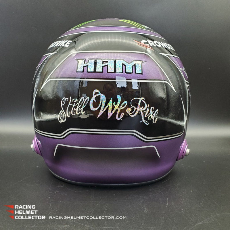 Lewis Hamilton 2020 Signed Black & Purple Autographed Visor Tribute 1:1 Full Scale AS-01065