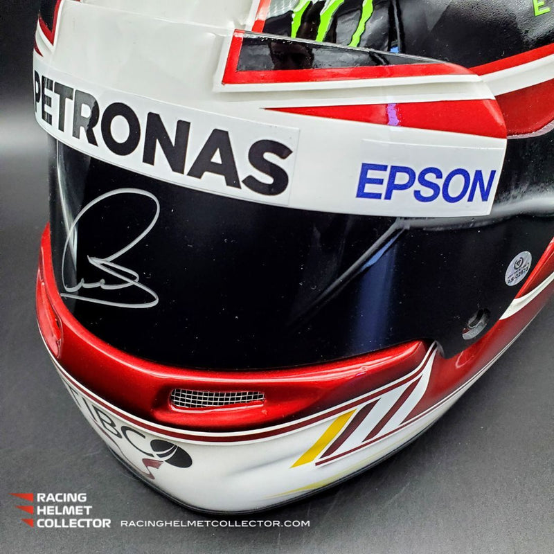 Lewis Hamilton Signed Helmet Visor 2018 White Autographed Promo Full Scale 1:1 AS-02573