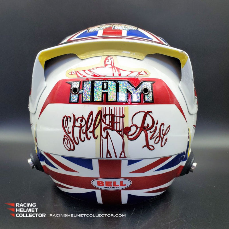 Lewis Hamilton Signed Helmet Visor TEAR-OFF 2019 White Silverstone England BELL Helmets Official Release Autographed Full Scale 1:1 AS-02574 - SOLD
