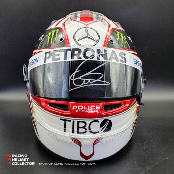 Lewis Hamilton Signed Helmet Visor TEAR-OFF 2019 White