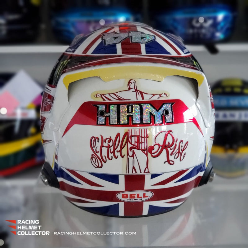 Lewis Hamilton Signed Helmet Visor TEAR-OFF 2019 White Silverstone England BELL Helmets Official Release Autographed Full Scale 1:1 AS-02574 - SOLD
