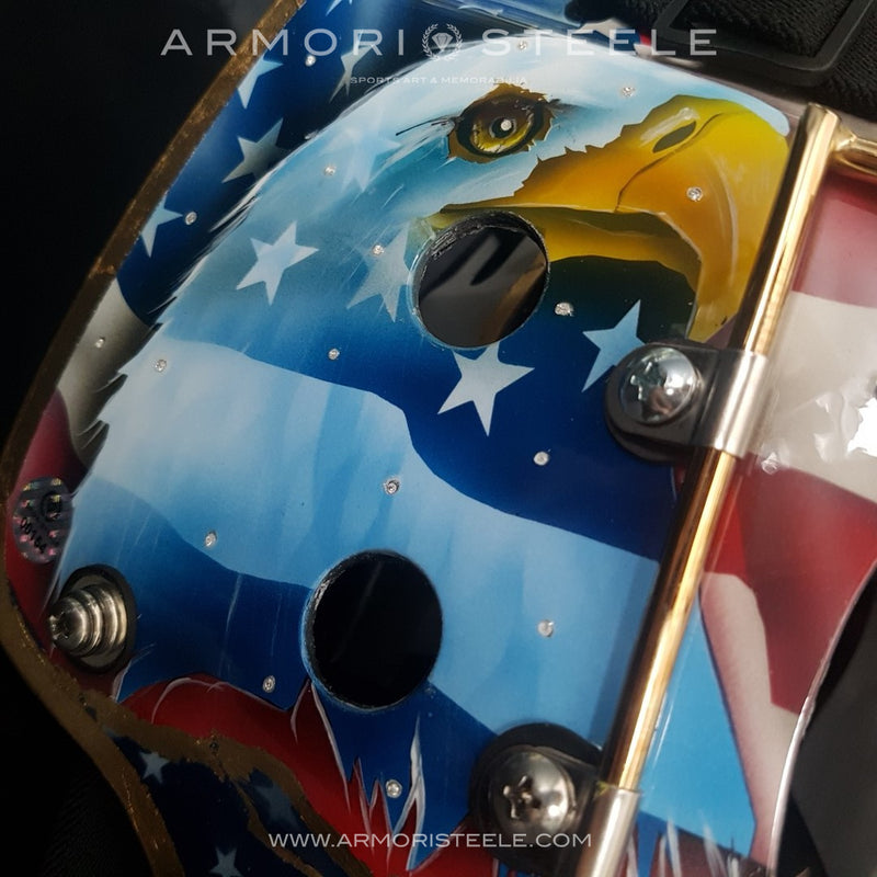"AMERICAN GLORY" GOALIE MASK SIGNED BY HENRIK LUNDQVIST & MIKE RICHTER | PRESTIGE COLLECTION