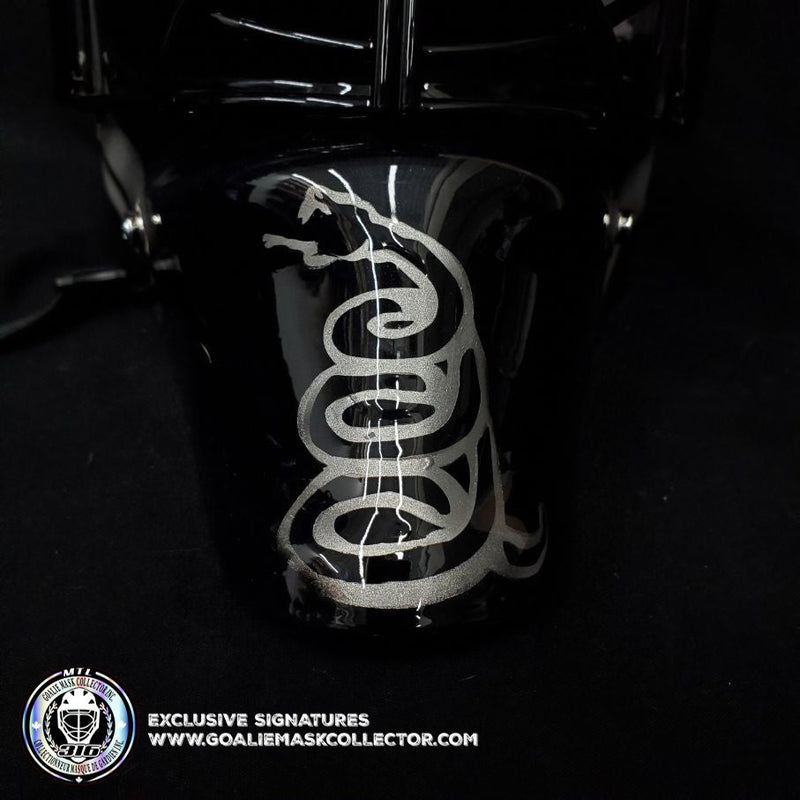 Metallica Goalie Mask Unsigned Black Album Tribute