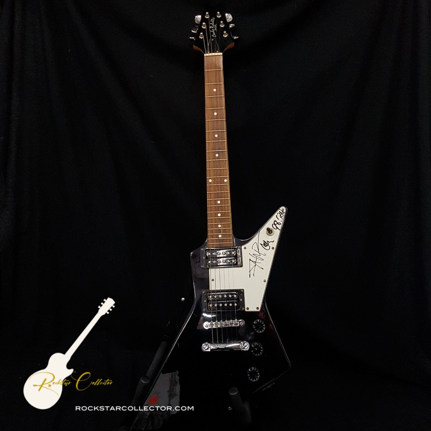 Metallica Signed Guitar Frame Premium ESP Gibson Explorer Replica Hetf ...