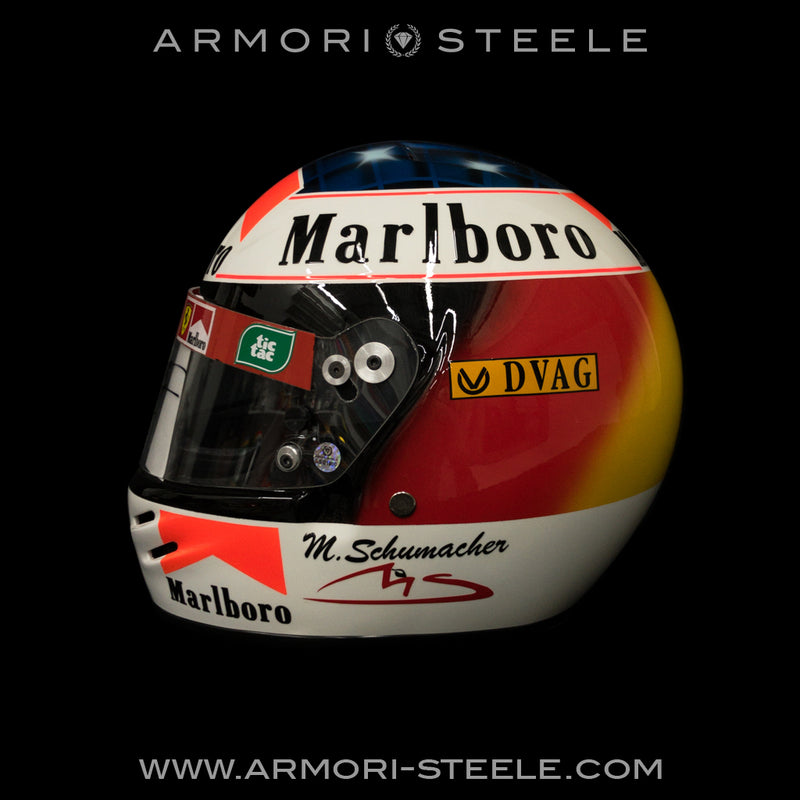 Michael Schumacher Signed Helmet 1999-2000 Duo Mashup Tribute Visor Full Scale 1:1 AS-01900
