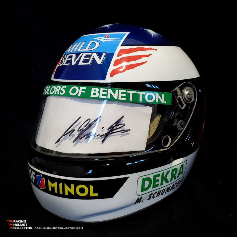 Michael Schumacher Signed Helmet Visor 1994 Green Display Tribute Autographed Full Scale 1:1 AS-00685