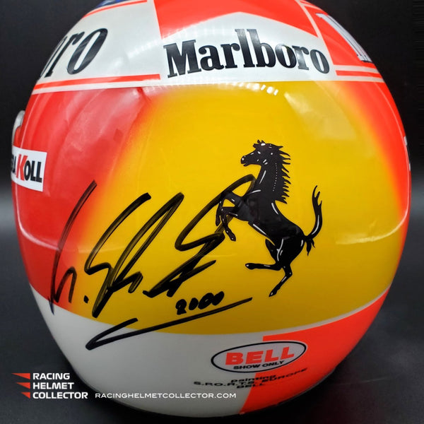 Michael Schumacher Signed Helmet 2000 Direct Signed on Official BELL Helmet Duo Mashup Tribute 1:1 Full Scale AS-02383