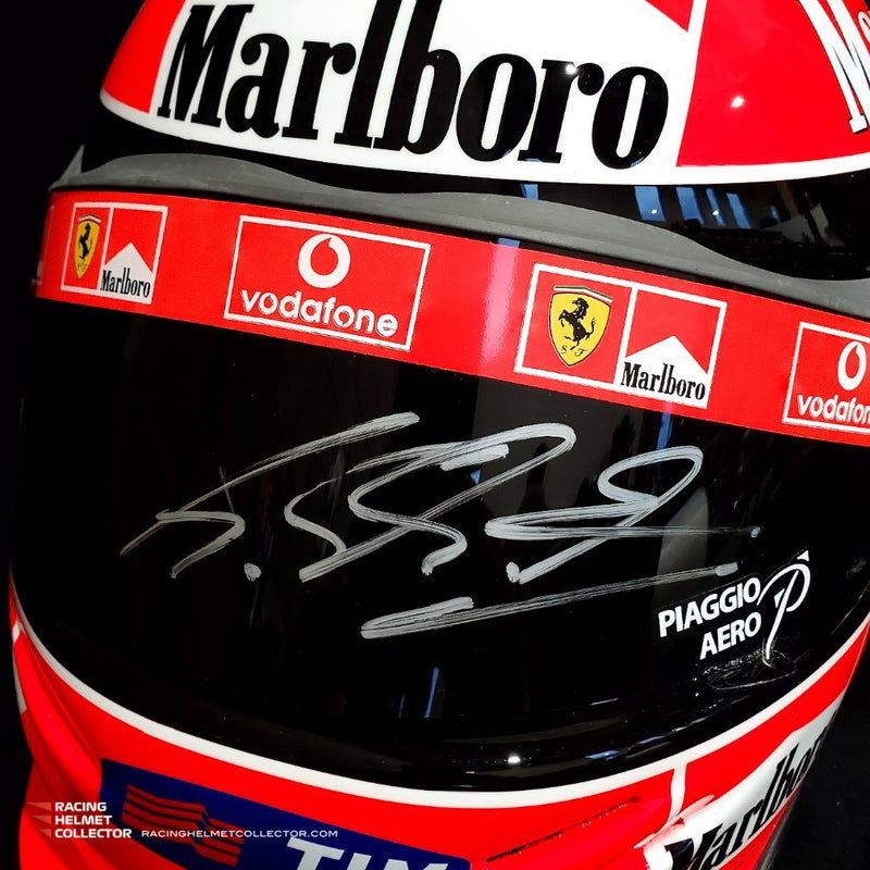 Michael Schumacher Signed Helmet Race Issued Visor Mounted on Promo Helmet 2004 Display Tribute Autographed Full Scale 1:1 AS-00687