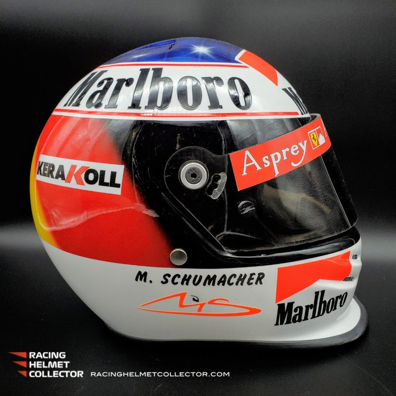 RESERVED: Michael Schumacher Signed Helmet Visor 1998 Display Tribute Autographed Full Scale 1:1 AS-00682 - PENDING SALE