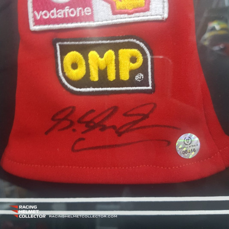 Michael Schumacher Signed Replica Glove (dark) Fully Wood Framed AS-00416