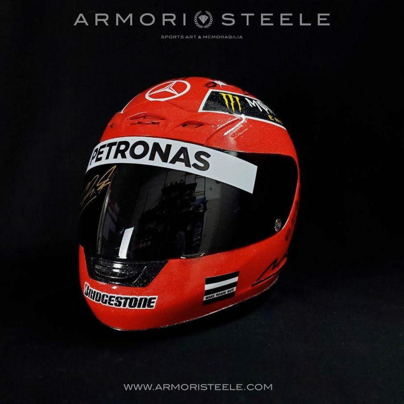 Michael Schumacher Signed Helmet 2011 Autographed Display F1 Helmet 1:1 Full Scale AS-01443