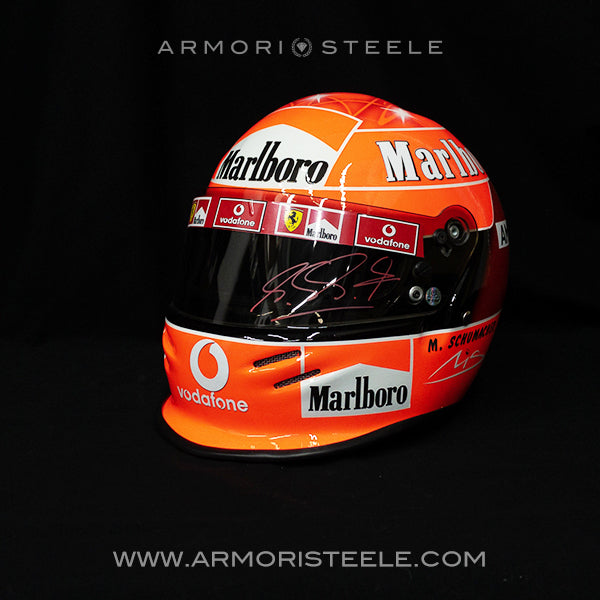 Michael Schumacher Signed Helmet 2004 Red Autograph Visor Tribute 1:1 Full Scale AS-01603