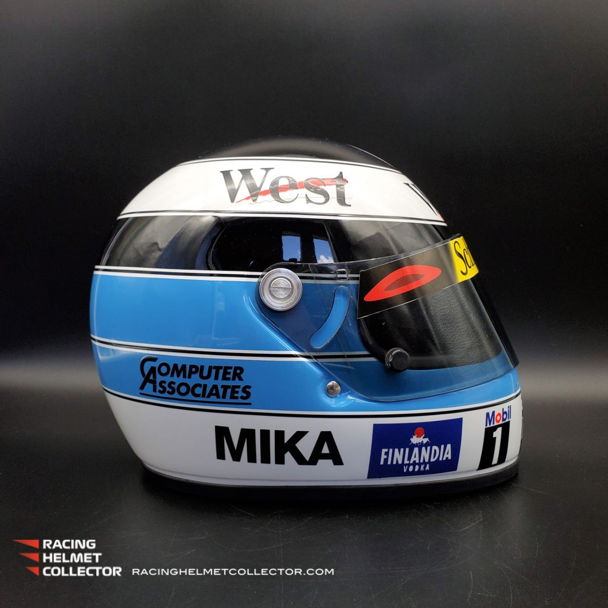 【F1】Mika Hakkinen 1/2 Helmet 1999 Mika Hakkinen Signed World Champion 25th Year