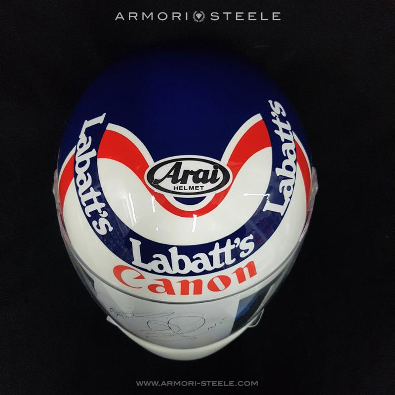 Nigel Mansell 1992 Signed  Helmet V3 SUB-PAR Autograph Helmet Full Scale 1:1 - AS-01475