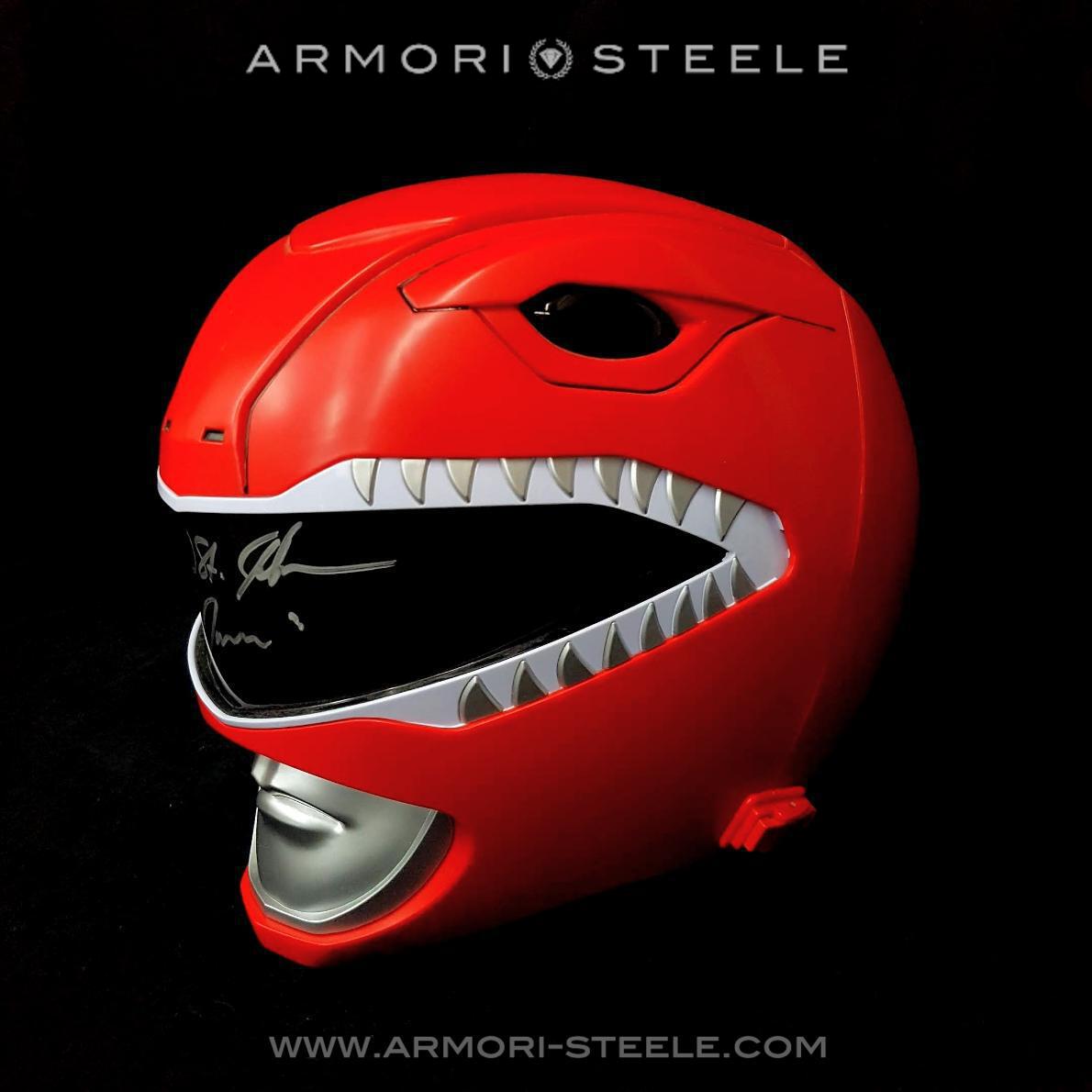 Red Power Rangers Signed Helmet Jason Lee Scott Austin St. John Autogr ...