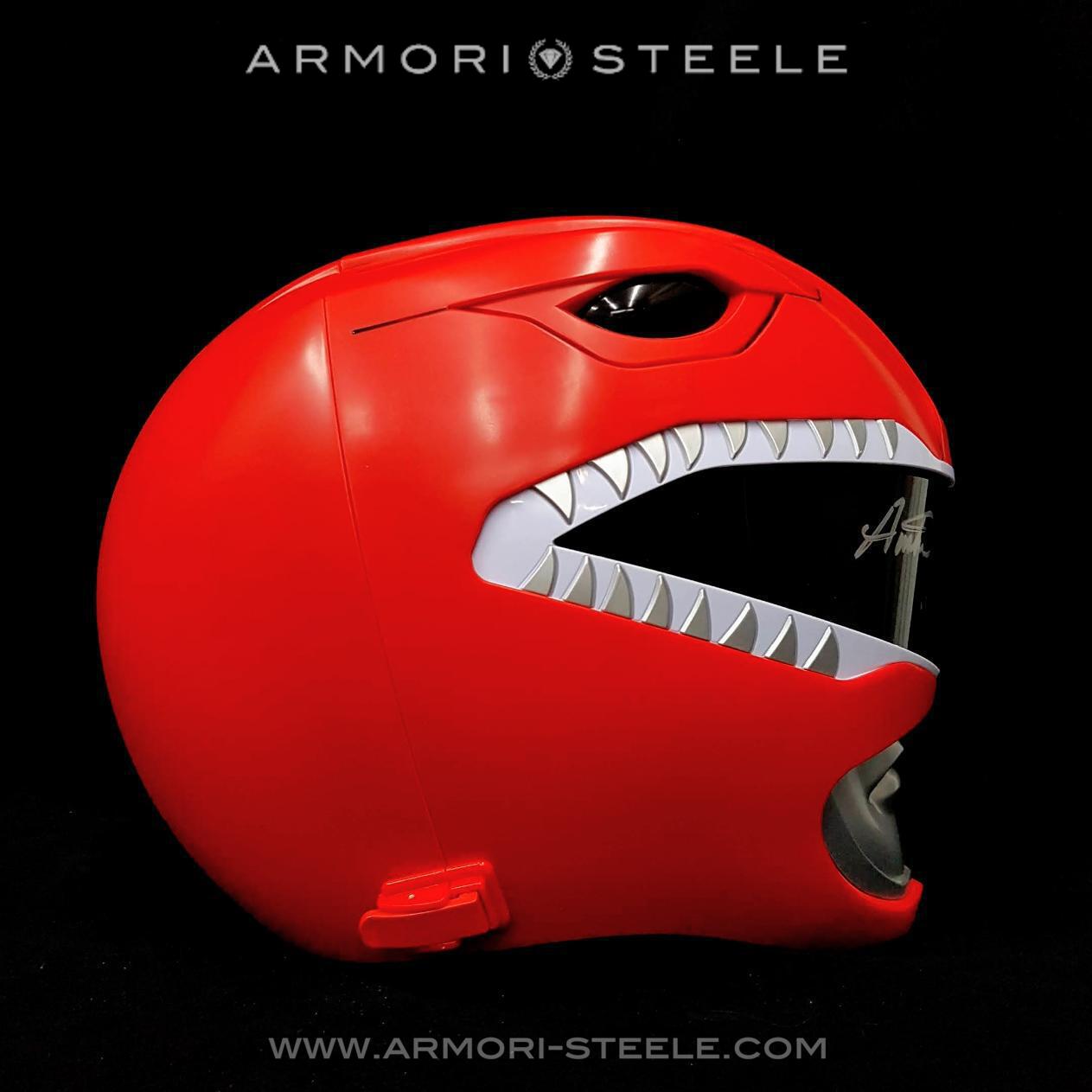 Red Power Rangers Signed Helmet Jason Lee Scott Austin St. John Autogr ...