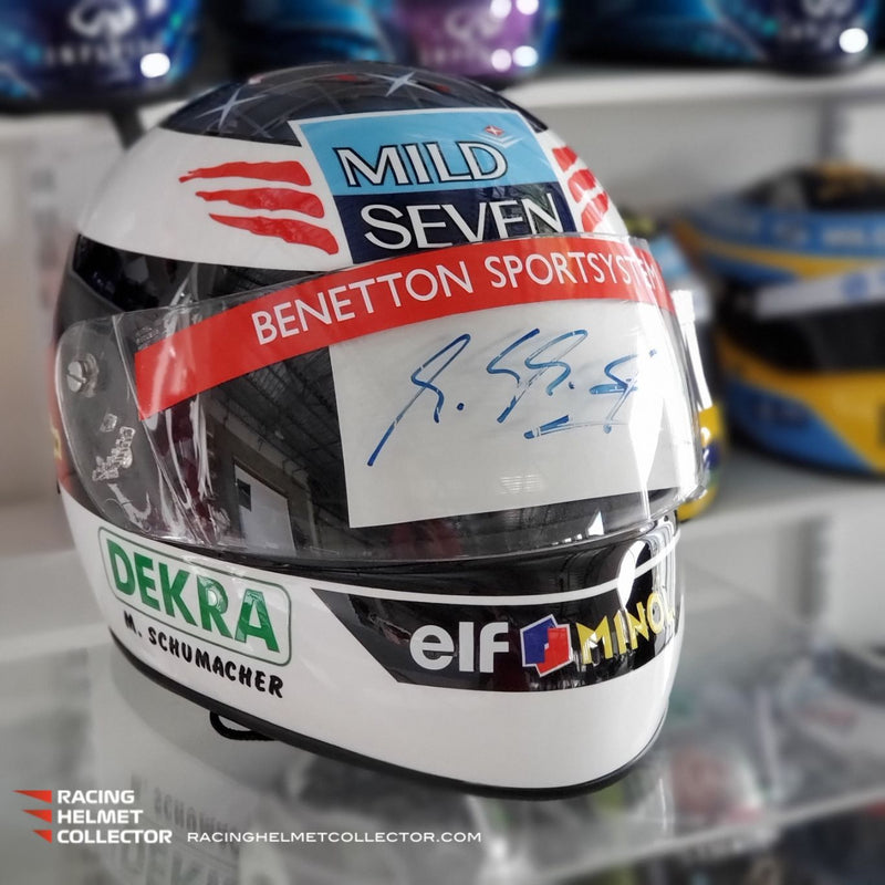 Michael Schumacher Signed Helmet Visor 1994 Red Autographed Display Tribute Full Scale 1:1 AS-00686