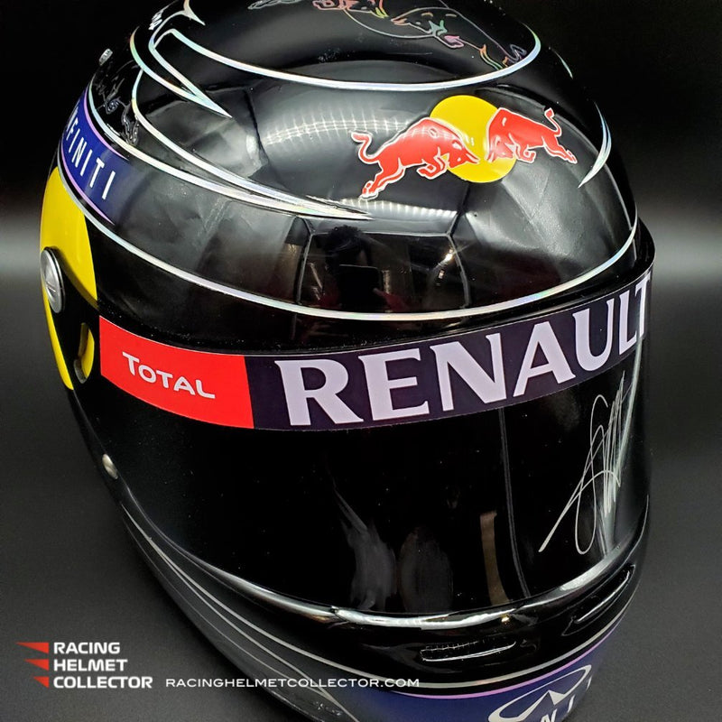 Sebastian Vettel Signed Helmet Visor 2013 Black Autographed Display Tribute 1:1 Full Scale AS-00955