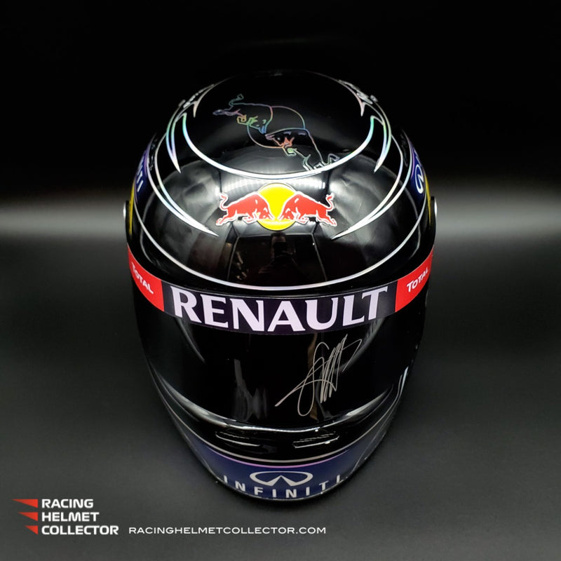 Sebastian Vettel Signed Helmet Visor 2013 Black Autographed Display Tribute 1:1 Full Scale AS-00955