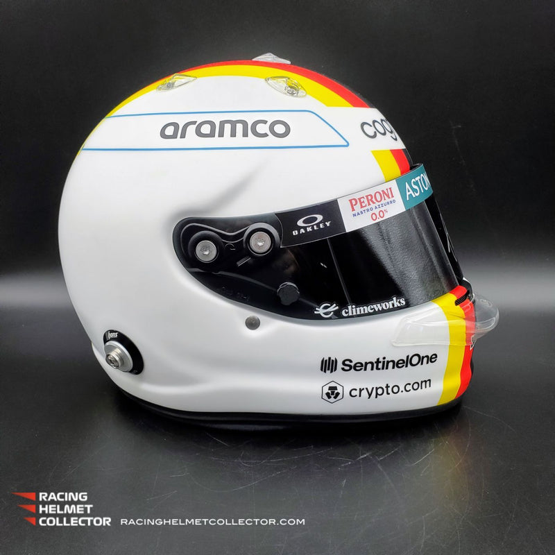 arai helmet f1 Sebastian Vettel Signed Helmet Visor 2022 Autographed Official ARAI Pa – ARMORI STEELE