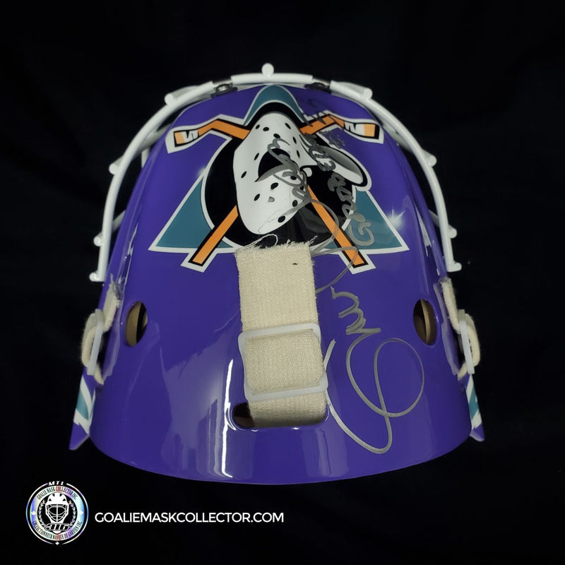Presale: Goldberg AKA Shaun Weiss Signed Goalie Mask Mighty Ducks D2 A –  ARMORI STEELE