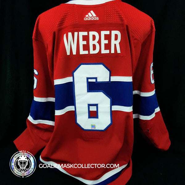 Shea Weber Montreal Canadiens PLAYOFF 2019-20 Home Set 3 Game Worn Jersey
