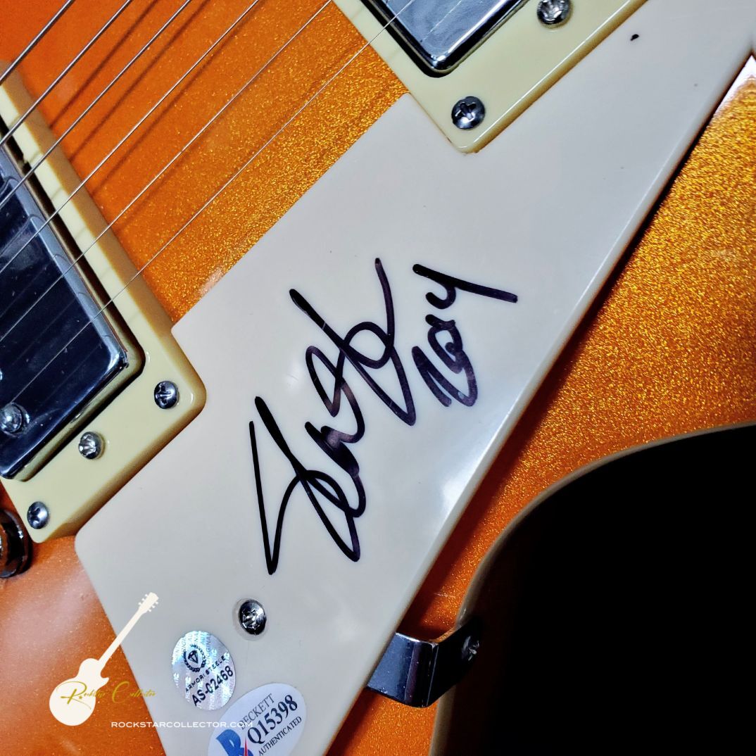 Slash Guns N' Roses Signed Guitar Frame Premium Autographed Gold Gibso ...