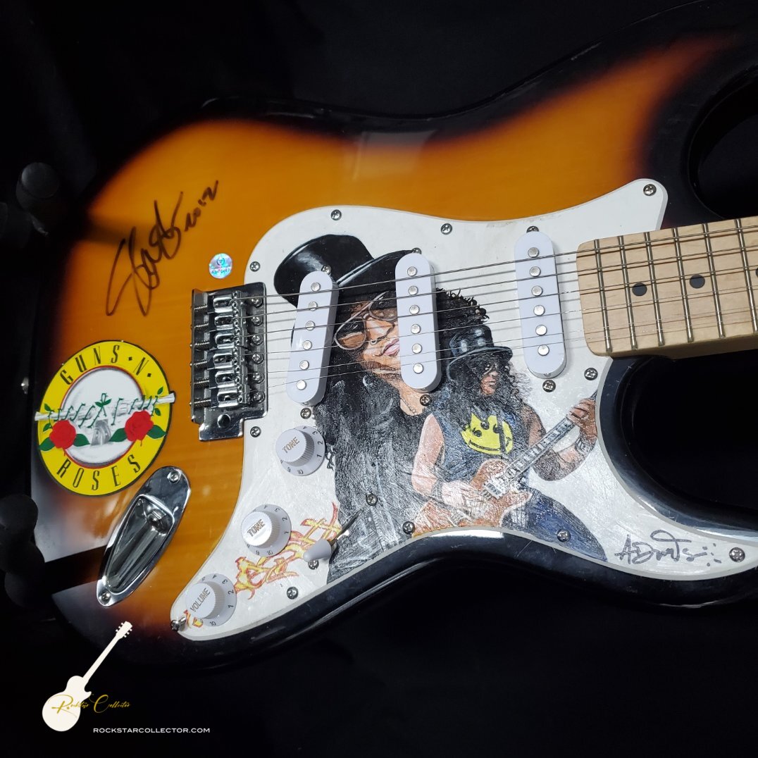 Slash Guns N' Roses Signed Guitar Hand Painted Art Frame Premium Autog ...